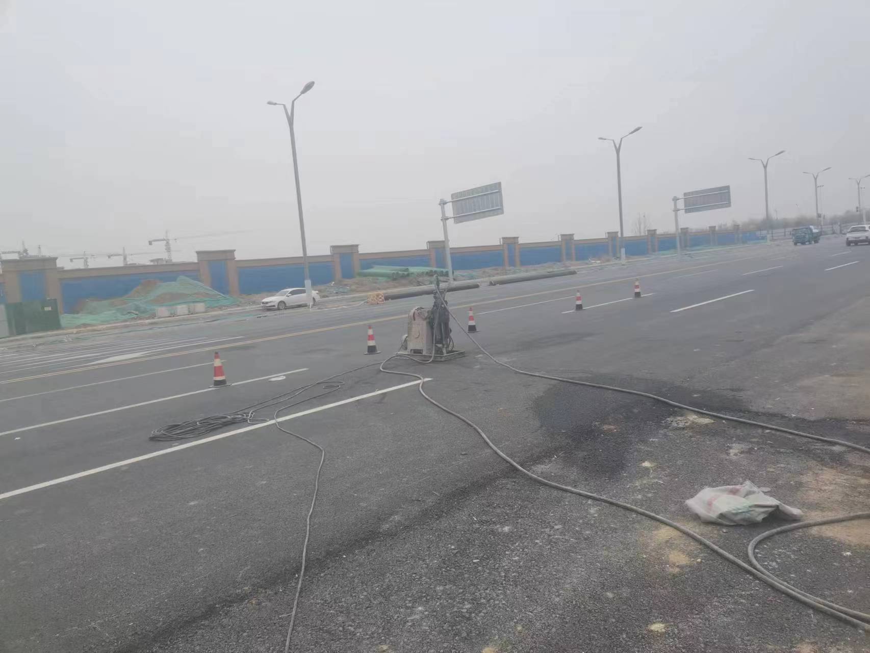 兰洋镇马路注浆